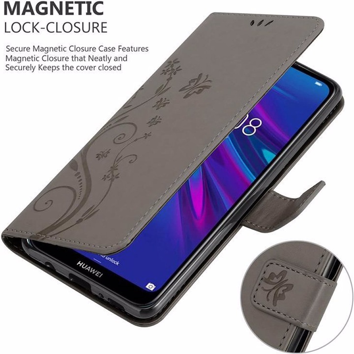Produktbild Cadorabo Flower Book Cover (Huawei Y6 (2019))