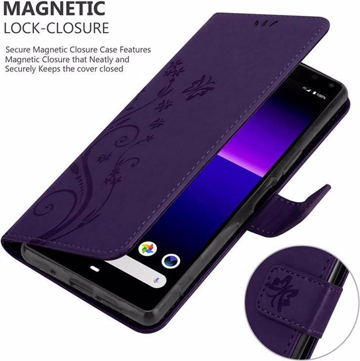 Actual product image Cadorabo Flower Book Cover (Sony Xperia 8)