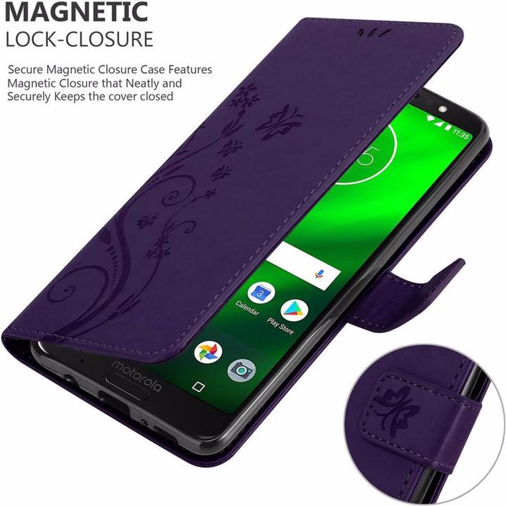 Actual product image Cadorabo Flower Book Cover (Motorola Moto G6 Plus)