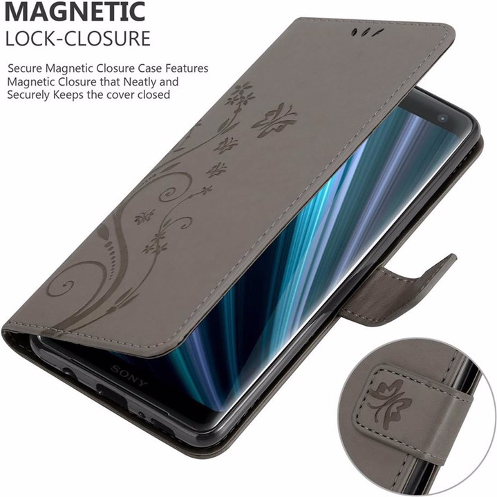 Produktbild Cadorabo Flower Book Cover (Sony Xperia XZ3)