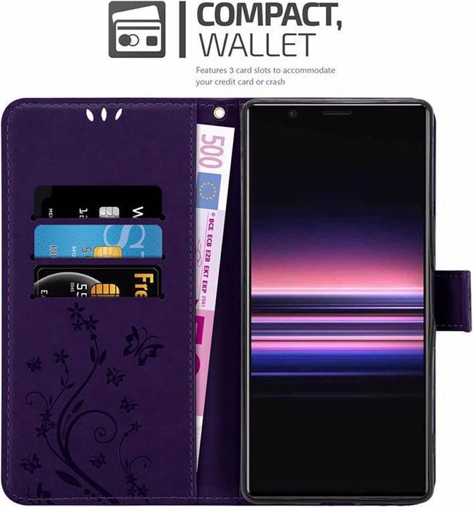 Image du produit Cadorabo Couverture du livre de fleurs (Sony Xperia 5)