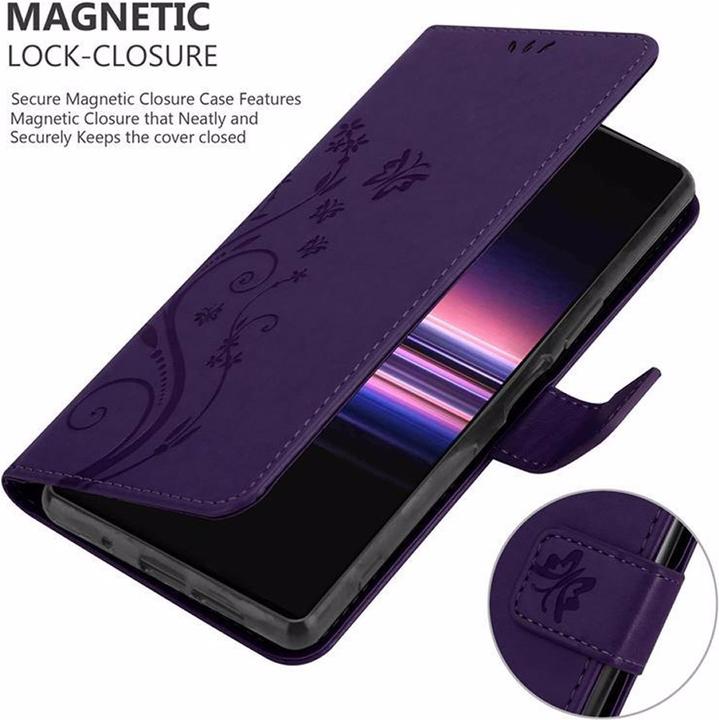 Image du produit Cadorabo Couverture du livre de fleurs (Sony Xperia 5)