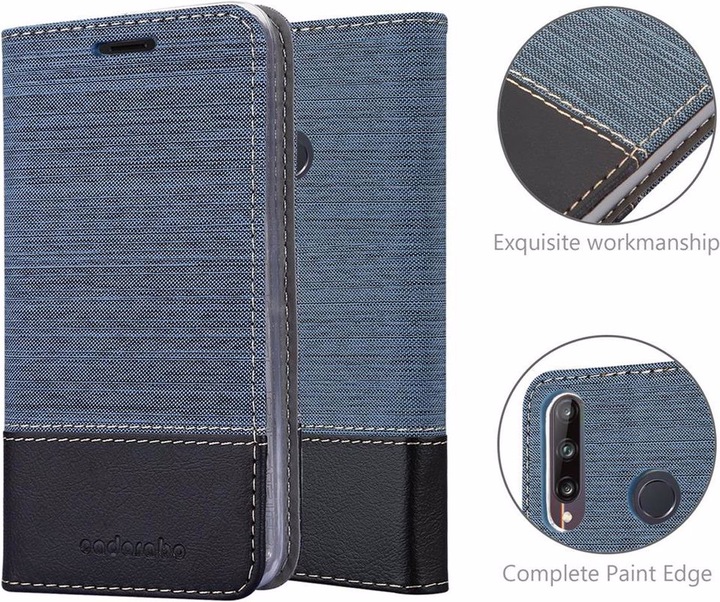 Produktbild Cadorabo Book Jeans Optik Cover (Huawei P40 Lite E)