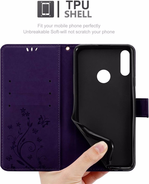 Actual product image Cadorabo Flower Book Cover (Honor 10 Lite, Huawei P Smart (2019))
