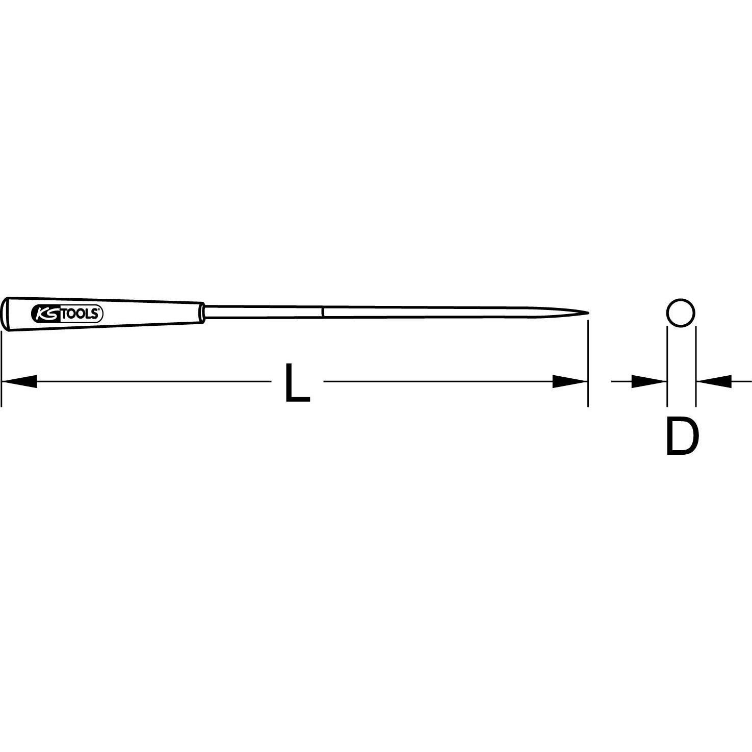 Thumbnail - KS Tools, Raspel + Feile, 140.3052 (Hieb 3, 145 mm)