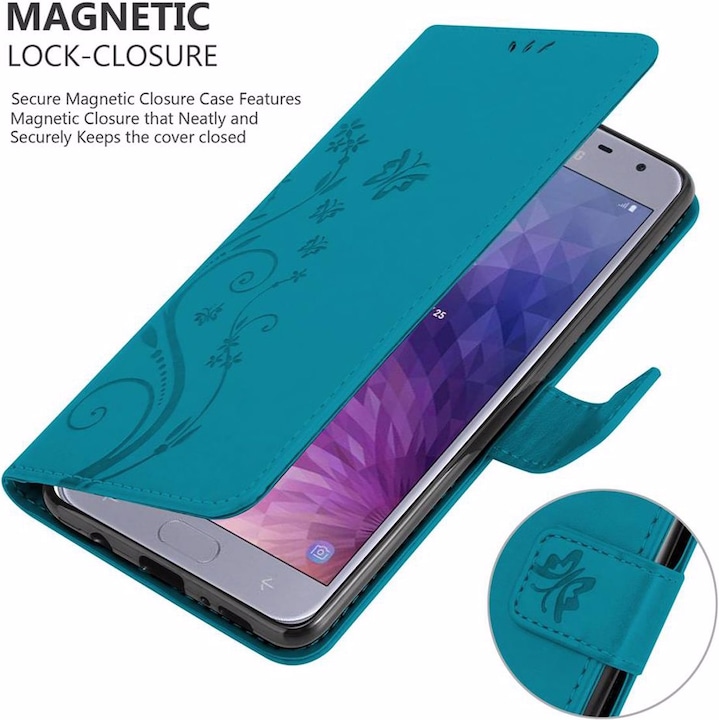 Produktbild Cadorabo Flower Book Cover (Samsung Galaxy J4 (2018))