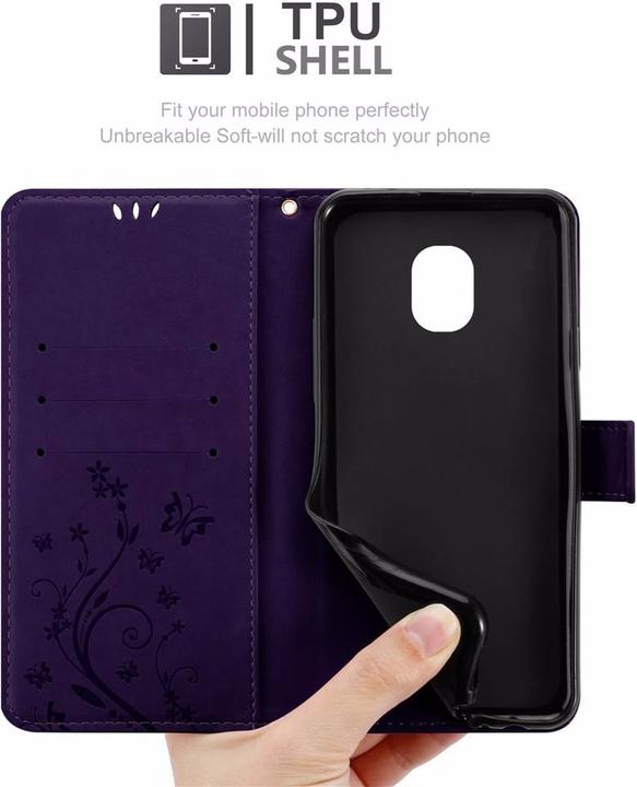 Actual product image Cadorabo Flower Book Cover (Samsung Galaxy J3 (2018))