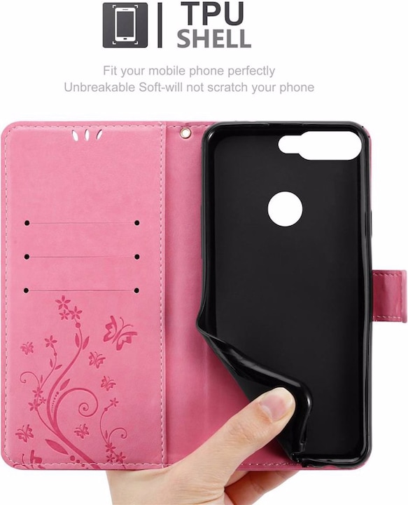 Actual product image Cadorabo Flower Book Cover (Honor 7c)