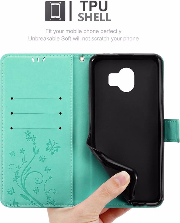 Produktbild Cadorabo Flower Book Cover (Samsung Galaxy J4 (2018))