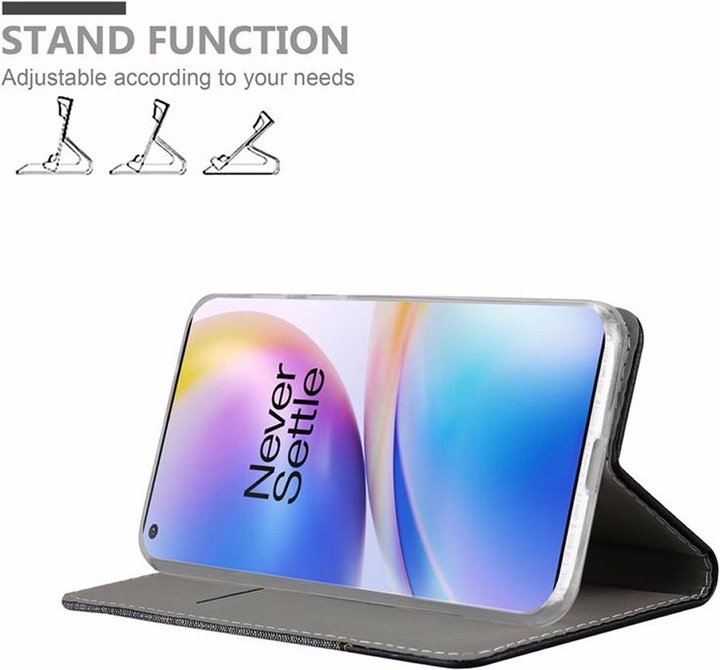 Produktbild Cadorabo Book Jeans Optik Cover (OnePlus 8 Pro)