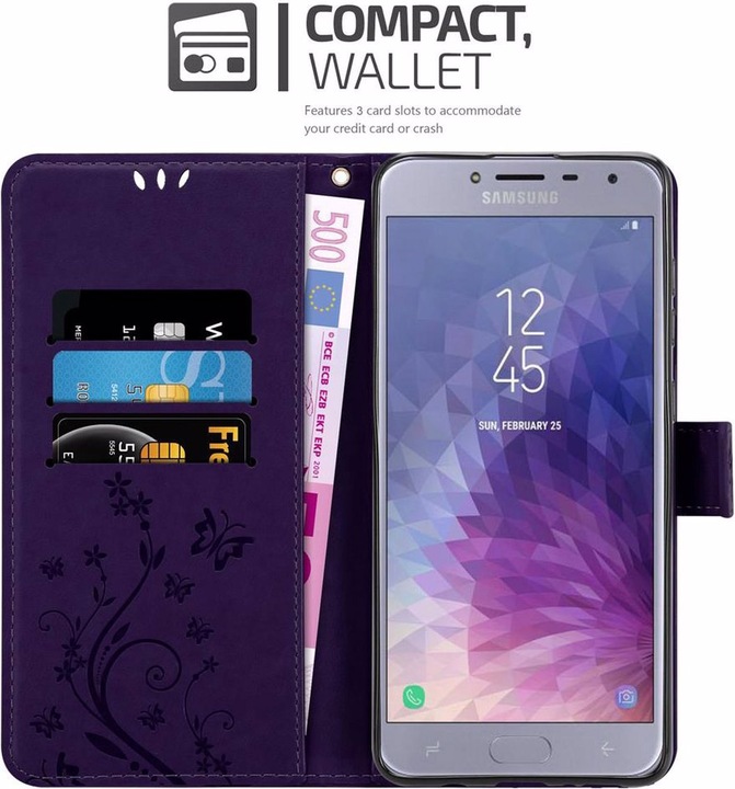Produktbild Cadorabo Flower Book Cover (Samsung Galaxy J4 (2018))