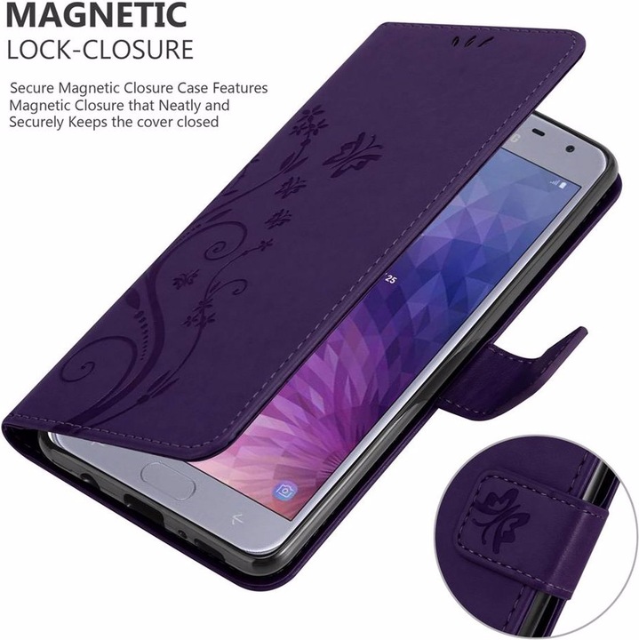 Produktbild Cadorabo Flower Book Cover (Samsung Galaxy J4 (2018))
