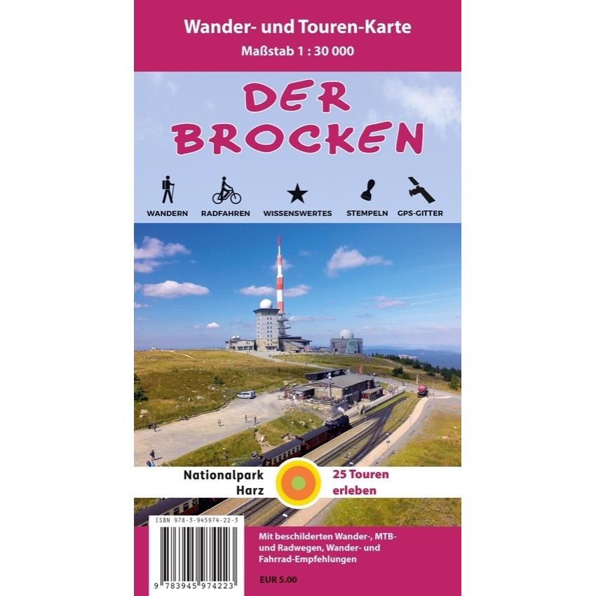 Der Brocken,Wander- und Mountainbike-Ka, Landkarte