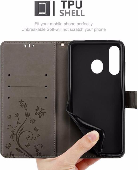 Actual product image Cadorabo Flower Book Cover (Samsung Galaxy A8s)