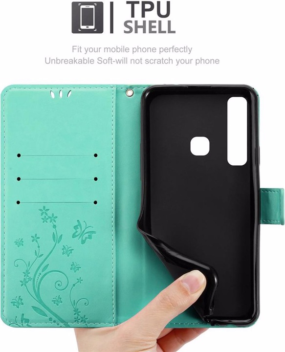 Produktbild Cadorabo Flower Book Cover (Samsung Galaxy A9 (2018))