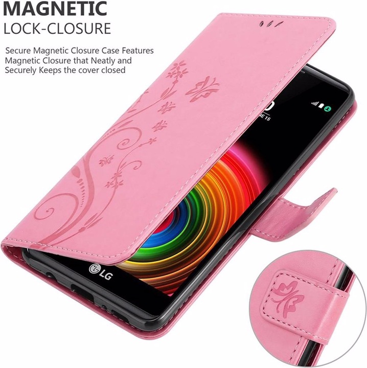 Produktbild Cadorabo Flower Book Cover (LG X Power)