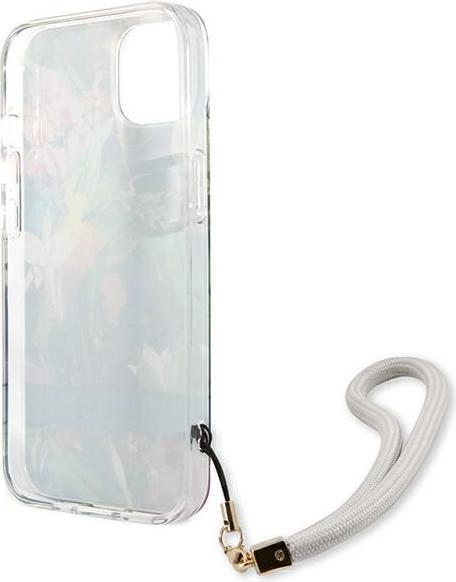 Produktbild Guess GUHCP13SHFLSB iPhone 13 mini 5,4" niebieski/blue hardcase Flower Strap (Apple iPhone 13 mini)