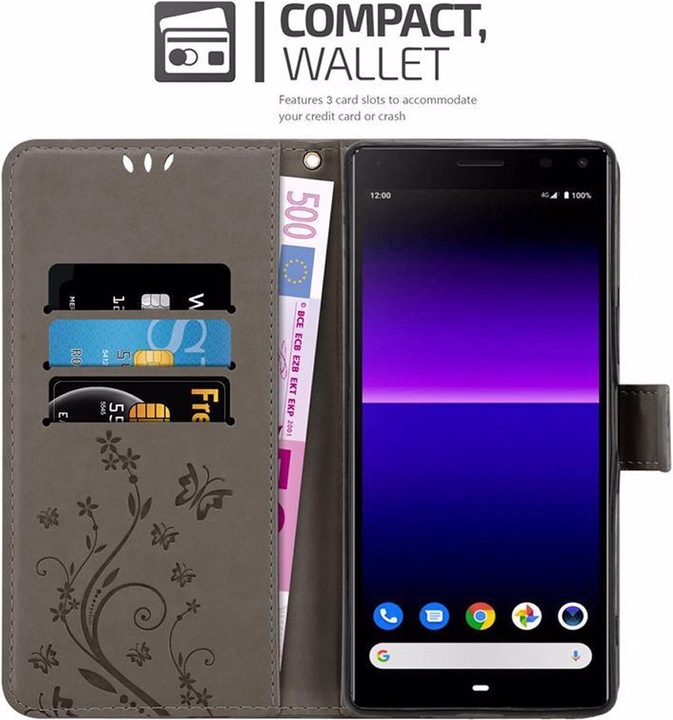 Produktbild Cadorabo Flower Book Cover (Sony Xperia 8)
