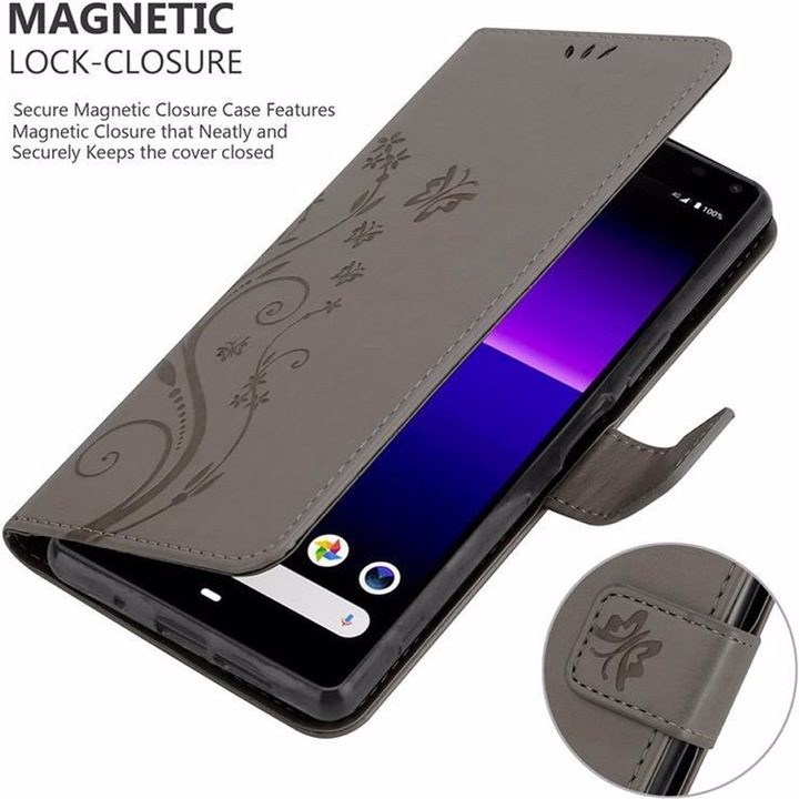 Produktbild Cadorabo Flower Book Cover (Sony Xperia 8)