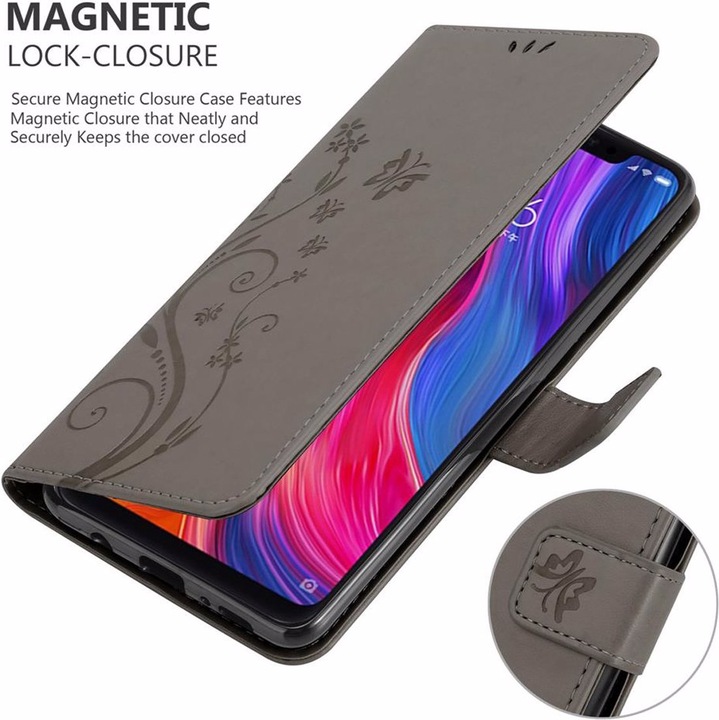 Actual product image Cadorabo Flower Book Cover (Mi 8)