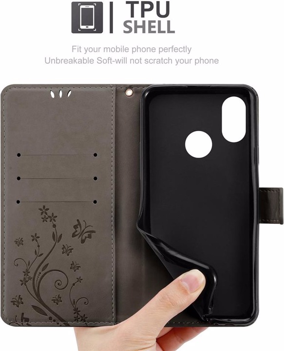 Actual product image Cadorabo Flower Book Cover (Mi 8)