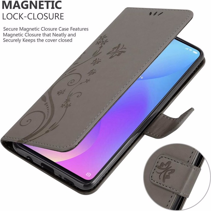 Produktbild Cadorabo Flower Book Cover (Xiaomi Mi 9T Pro, Xiaomi Redmi K20 Pro, Xiaomi Redmi K20)
