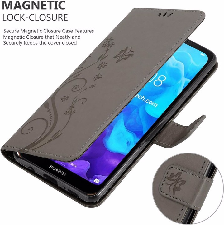 Produktbild Cadorabo Flower Book Cover (Huawei Y6 Pro)