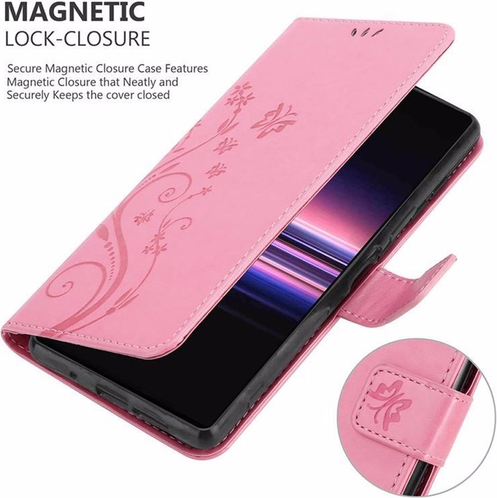 Produktbild Cadorabo Flower Book Cover (Sony Xperia 5)