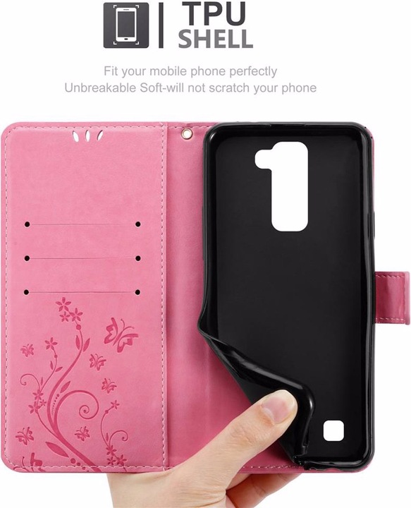 Actual product image Cadorabo Flower Book Cover (LG K7)