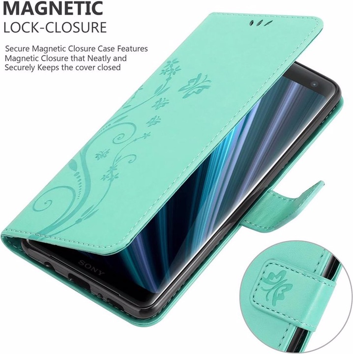 Produktbild Cadorabo Flower Book Cover (Sony Xperia XZ3)