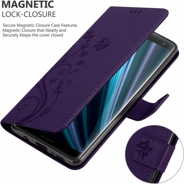 Produktbild Cadorabo Flower Book Cover (Sony Xperia XZ3)