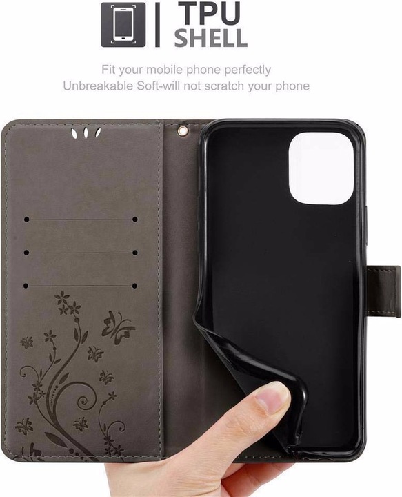 Produktbild Cadorabo Flower Book Cover (Apple iPhone 11 Pro Max)