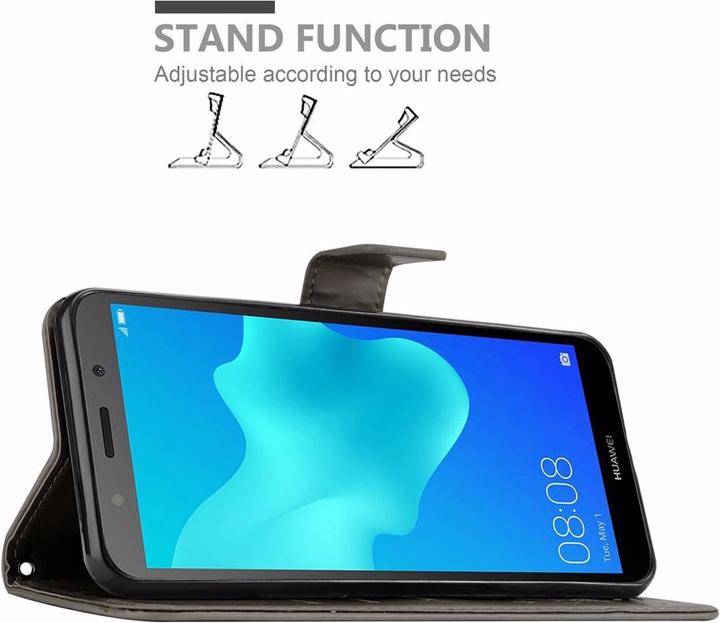 Actual product image Cadorabo Flower Book Cover (Huawei Y5 (2018), Huawei Y5 Prime 2018)