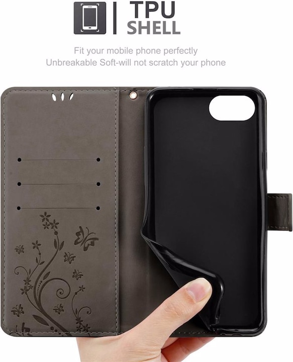 Actual product image Cadorabo Flower Book Cover (Huawei Y5 (2018), Huawei Y5 Prime 2018)