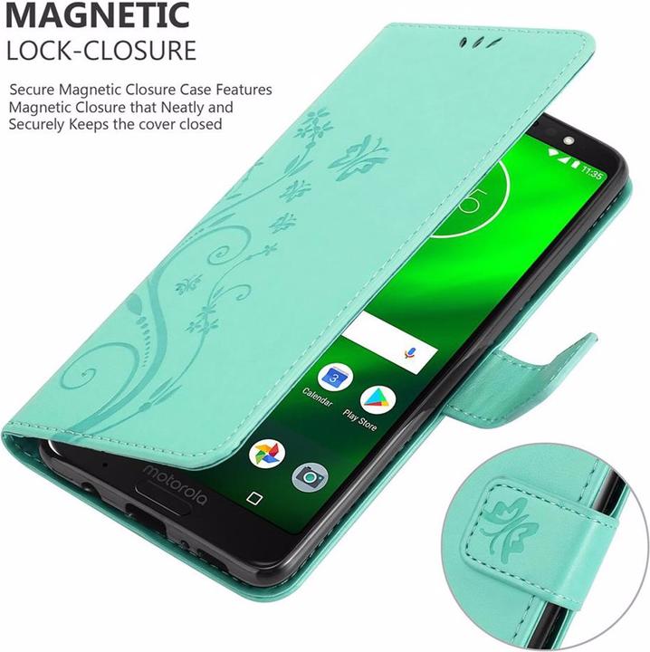 Actual product image Cadorabo Flower Book Cover (Motorola Moto G6 Plus)