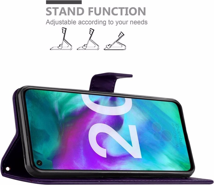 Actual product image Cadorabo Flower Book Cover (TCL 20S, Huawei Nova 5T, K20)