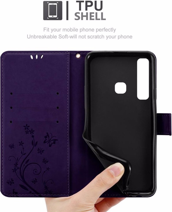 Produktbild Cadorabo Flower Book Cover (Samsung Galaxy A9 (2018))