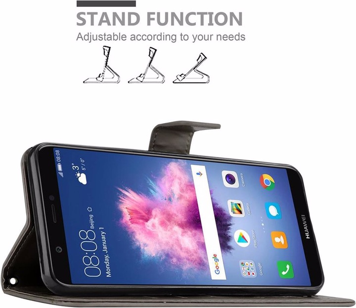 Actual product image Cadorabo Flower Book Cover (Huawei Enjoy 7S)