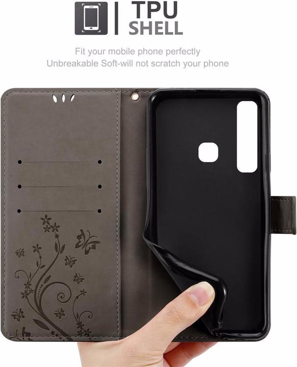 Actual product image Cadorabo Flower Book Cover (Samsung Galaxy A9 (2018))