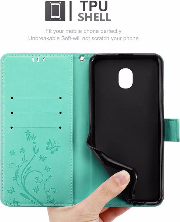 Actual product image Cadorabo Flower Book Cover (Samsung Galaxy J7 2018)