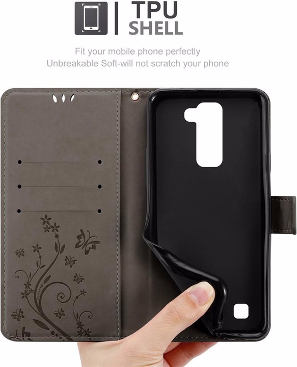 Actual product image Cadorabo Flower Book Cover (LG K7)