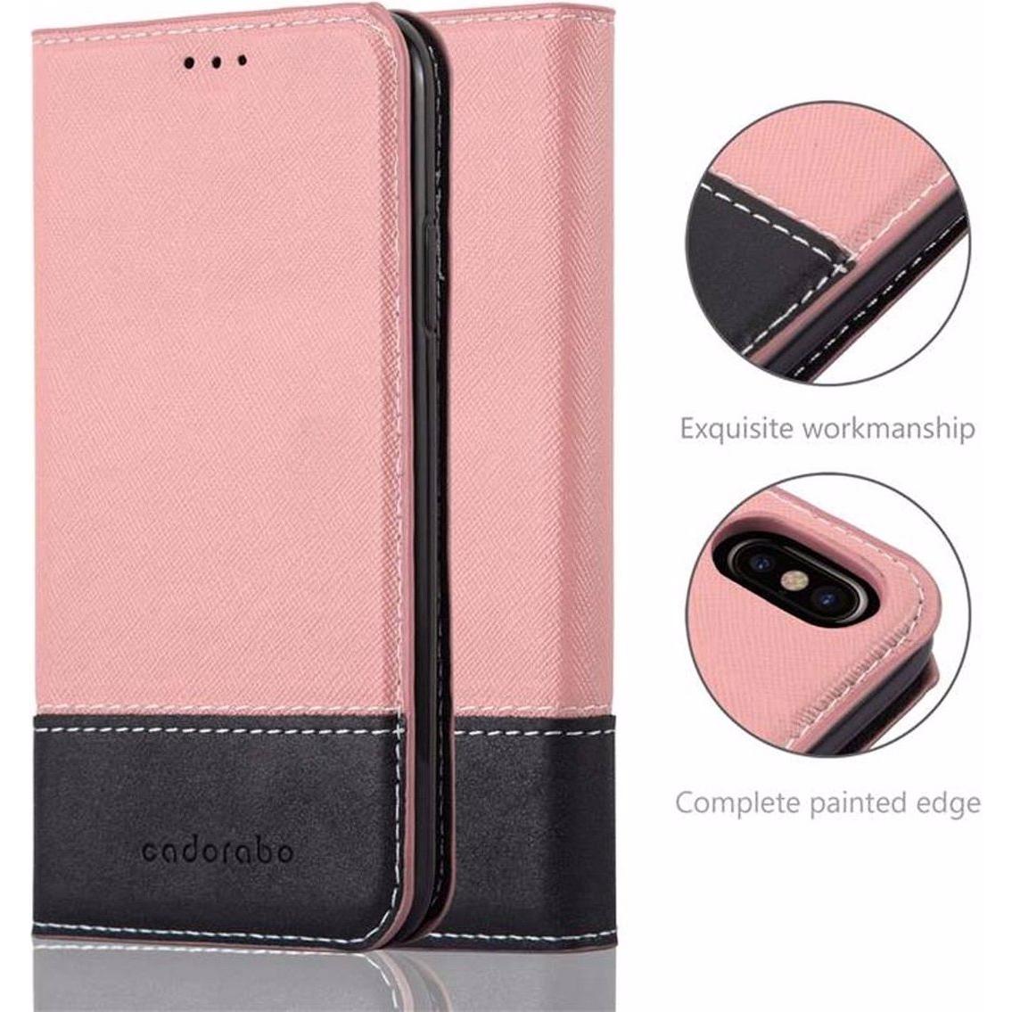 Thumbnail - Cadorabo Book X-Wallet Cover (Apple iPhone X), Smartphone Hülle, Rosa