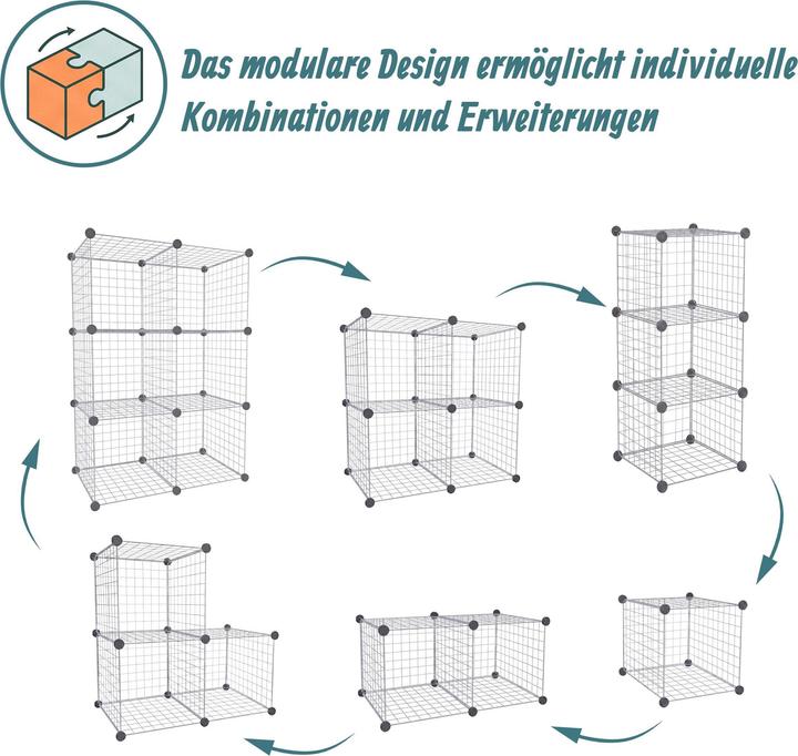 Image du produit Relaxdays étagère modulable (75 x 37 x 110 cm)
