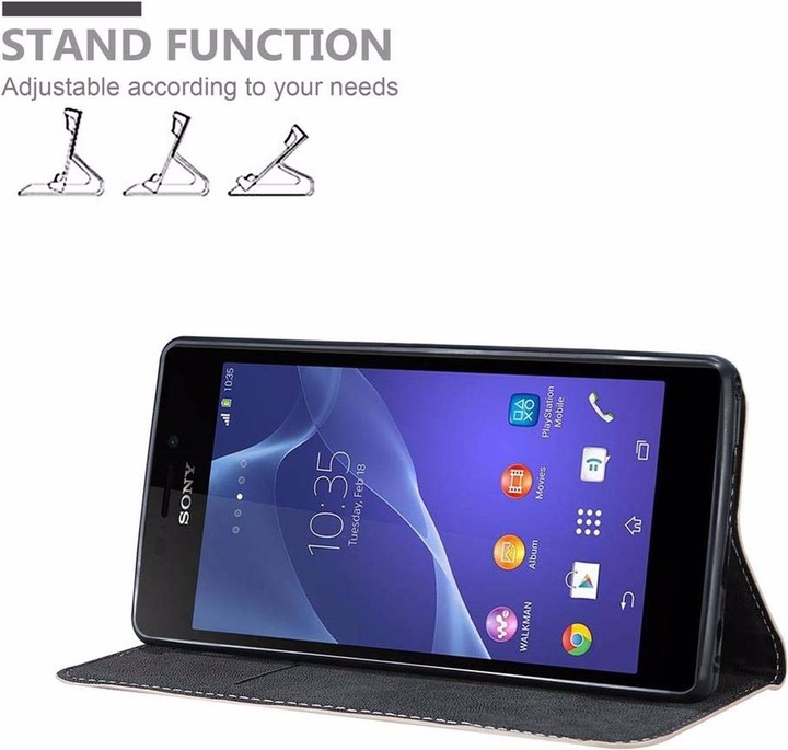 Actual product image Cadorabo Book X Wallet Cover (Sony Xperia M2, Sony Xperia M2 Aqua)