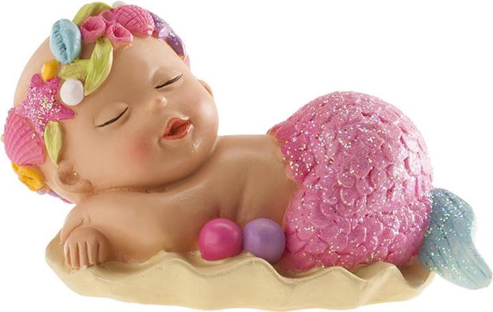 Dekora Taufe Figürchen - Liebe Baby Mädchen Meerjungfrau (10cm) (1 Stk.)
