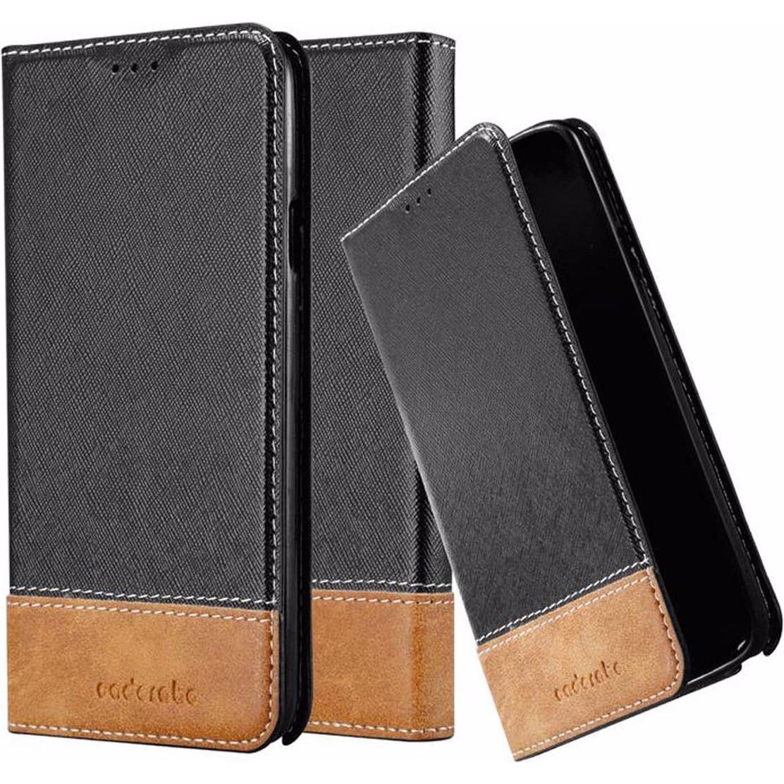 Cadorabo Book X-Wallet Cover (Samsung Galaxy Note 3 Neo), Smartphone Hülle, Schwarz