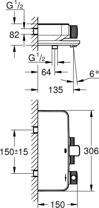 Image du produit Grohe Grohtherm SmartControl Mitigeur thermostatique de bain