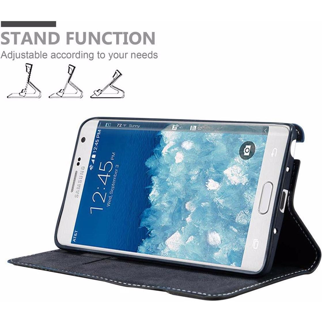 Thumbnail - Cadorabo Book X-Wallet Cover (Samsung Galaxy Note Edge), Smartphone Hülle, Schwarz