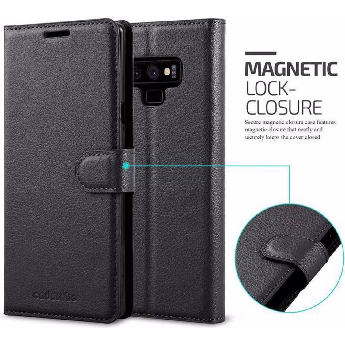 Thumbnail - Cadorabo Book mit Standfunktion Cover (Samsung Galaxy Note 9), Smartphone Hülle, Schwarz