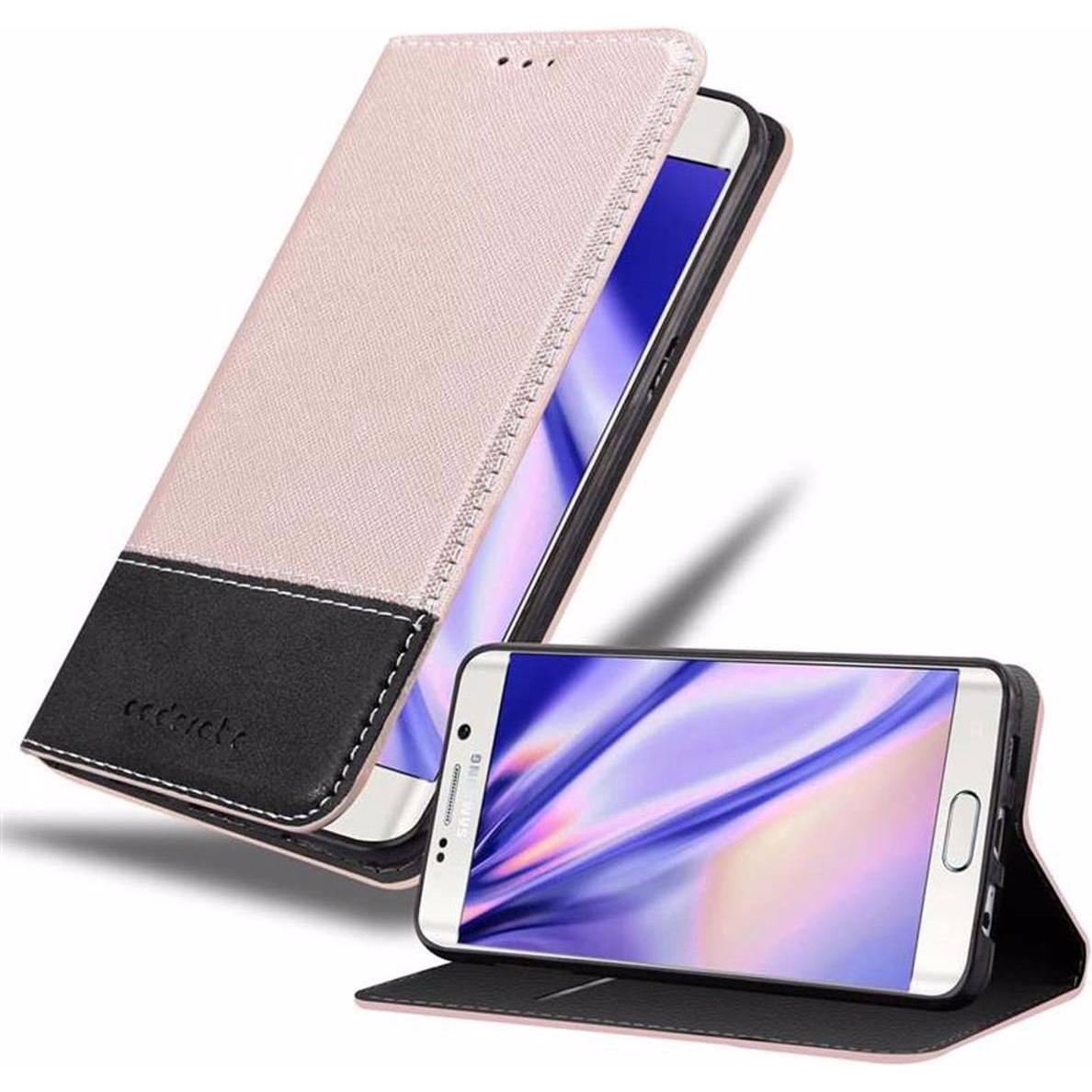 Thumbnail - Cadorabo Book X-Wallet Cover (Samsung Galaxy S6 Edge), Smartphone Hülle, Rosa